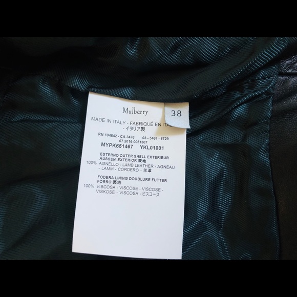 Mulberry Cathlyn leather moto vest